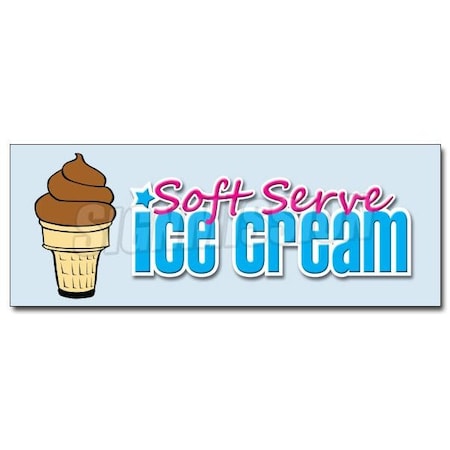 Signmission SOFT SERVE CHOCOLATE ICE CREAM DECAL sticker icecream supplies, D-24 Soft Serve Chocolate D-24 Soft Serve Chocolate